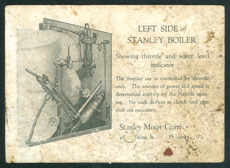 Stanley Motor Carriage Company Philadelphia Office Advertising Cards